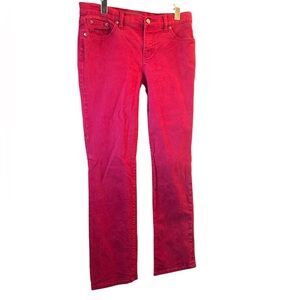 Lauren Ralph Lauren Modern Straight Jeans - Red  size 10